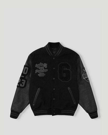 Geedup 13YR PFK Varsity Jacket Black Black