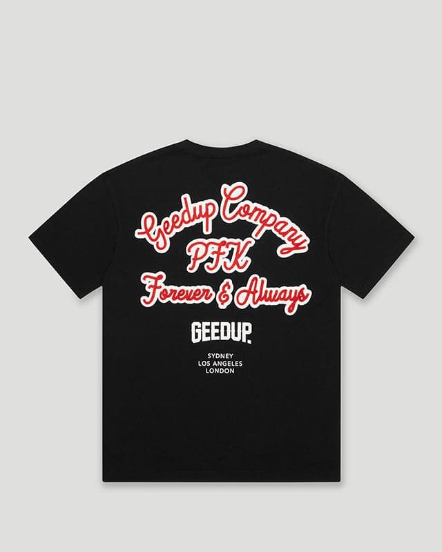 Geedup Company T Shirt Black Red Geedup Company T Shirt Black Red