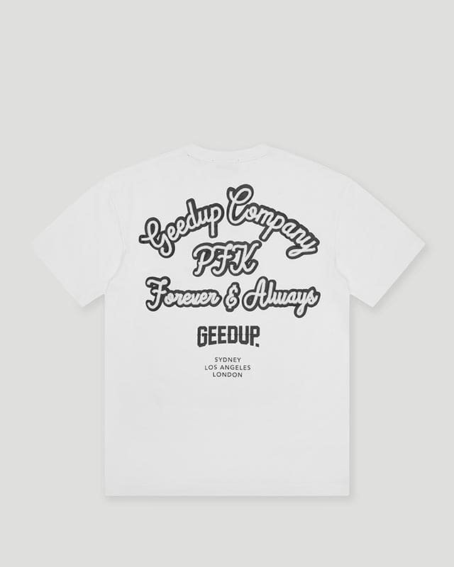 Geedup Company T Shirt White Navy Geedup Company T Shirt White Navy