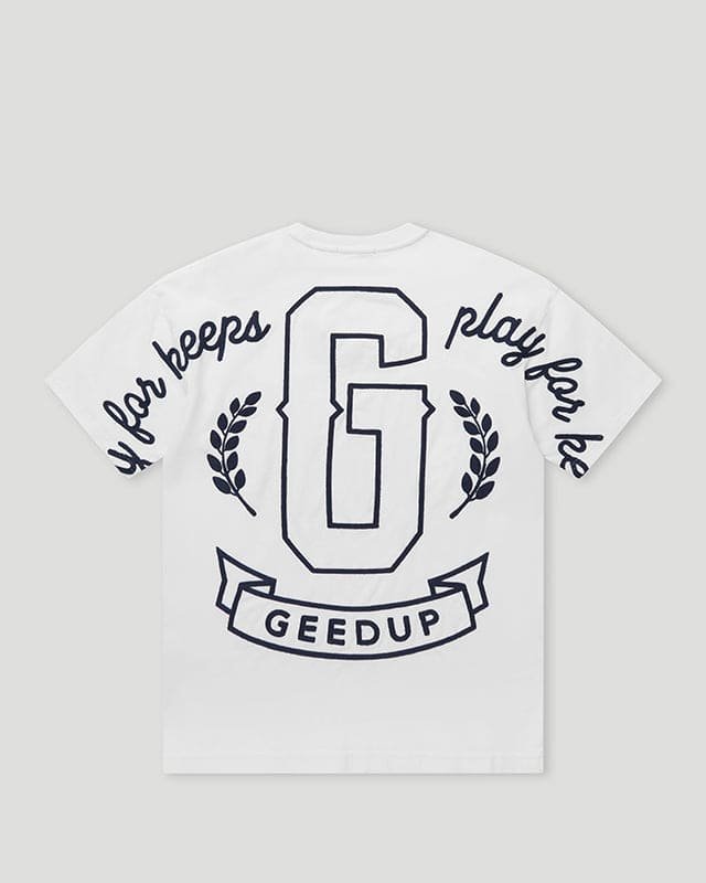 Geedup G PFK T Shirt White Navy Geedup G PFK T Shirt White Navy