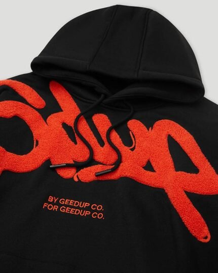 Geedup Handstyle Hoodie Black Burnt Orange