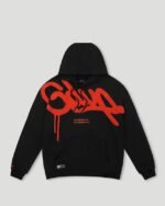Geedup Handstyle Hoodie Black.Burnt Orange