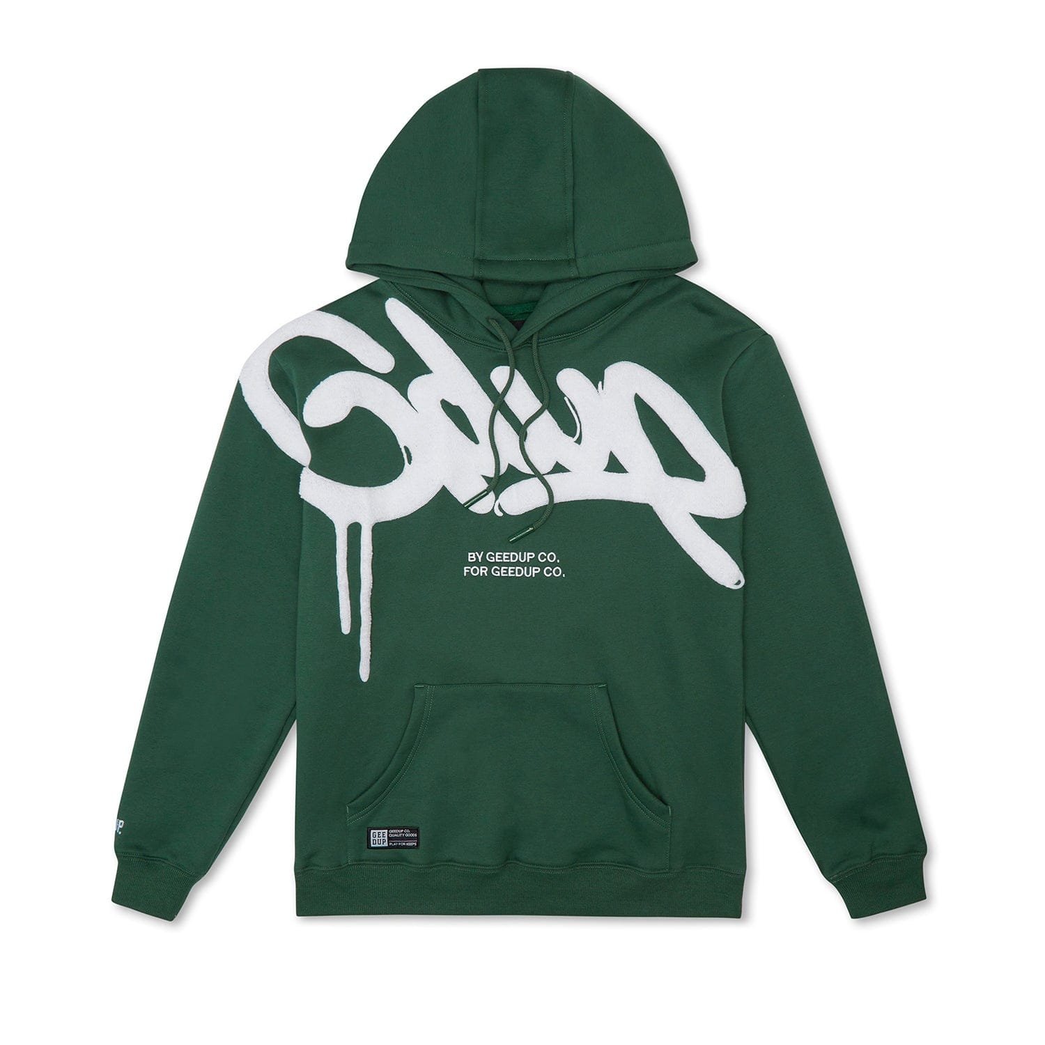 Geedup Handstyle Hoodie Green White Geedup Handstyle Hoodie Green White
