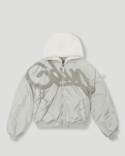 Geedup Handstyle Team Logo Bomber Grey White
