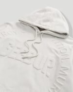 Geedup O S Emblem Emboss Hoodie Ice Grey