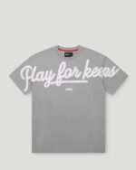 Geedup PFK Script T Shirt Grey White