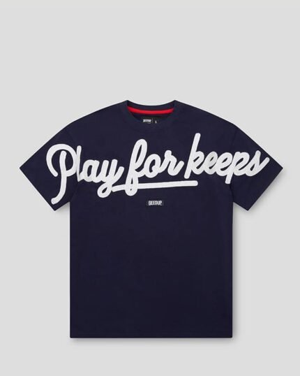 Geedup PFK Script T Shirt Navy White