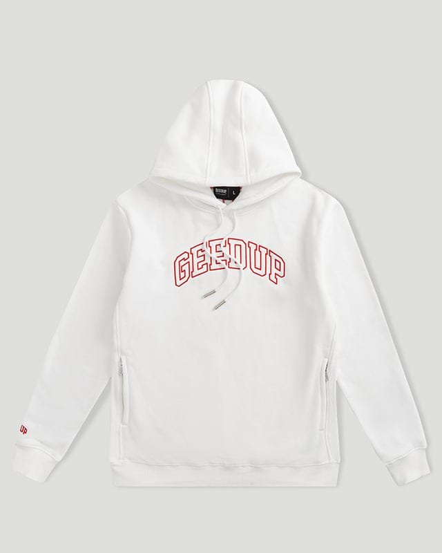 Geedup Proud Team Logo Hoodie White Geedup Proud Team Logo Hoodie White