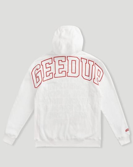 Geedup Proud Team Logo Hoodie White