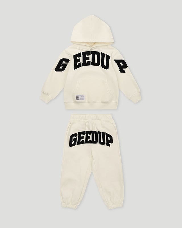 Geedup Team Logo Kids Tracksuit Buttercream Geedup Team Logo Kids Tracksuit Buttercream